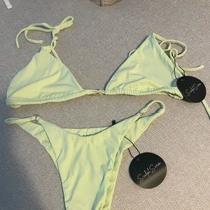 NWT sculpt swim light green bikini set